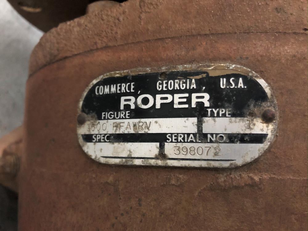 Roper Type 1 Gear Pump, Figure 3600 RFAWRV